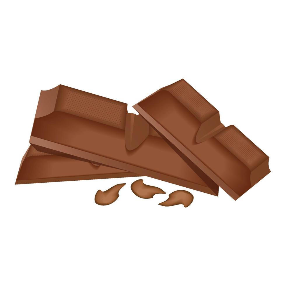 barras de chocolate y chocolate derretido vector