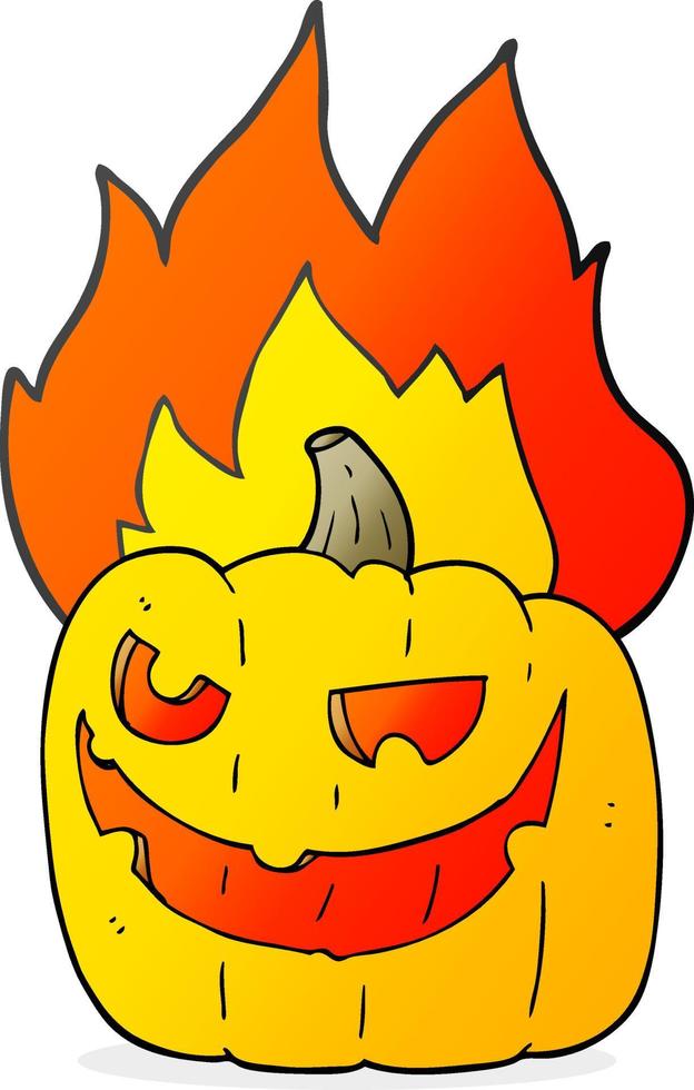 freehand drawn cartoon halloween pumpkin vector