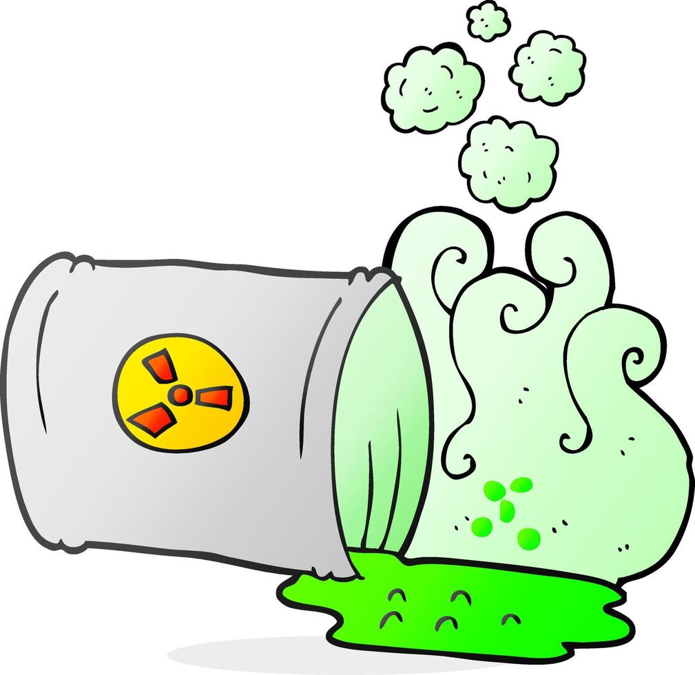 freehand drawn cartoon nuclear waste vector