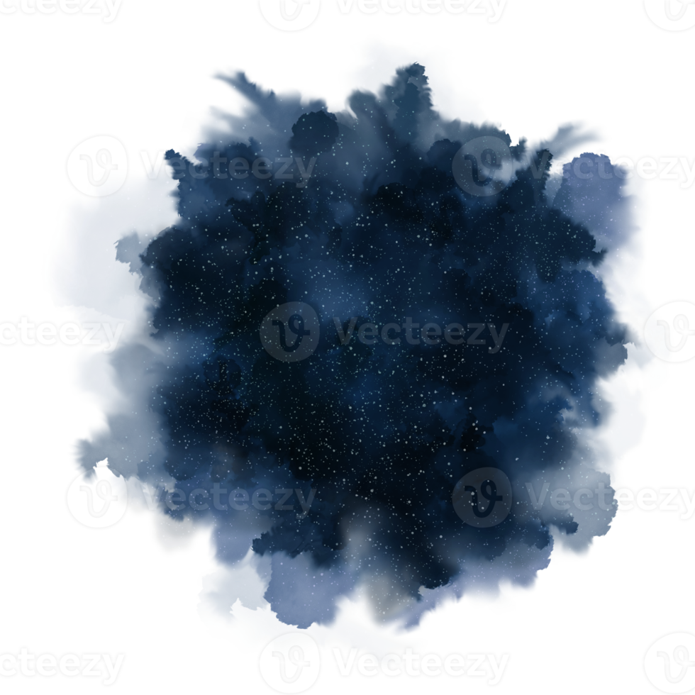 peinture éclaboussure de galaxie bleue png