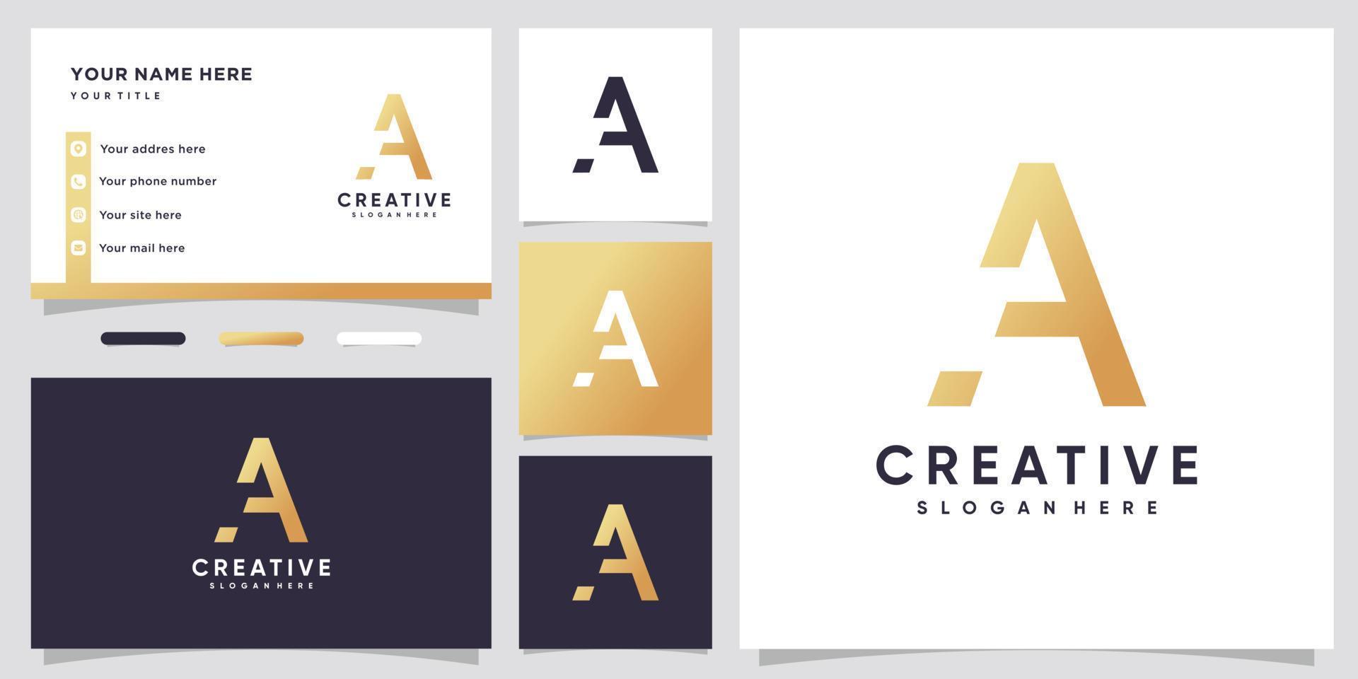 diseño de logotipo monograma inicial último a con concepto creativo vector