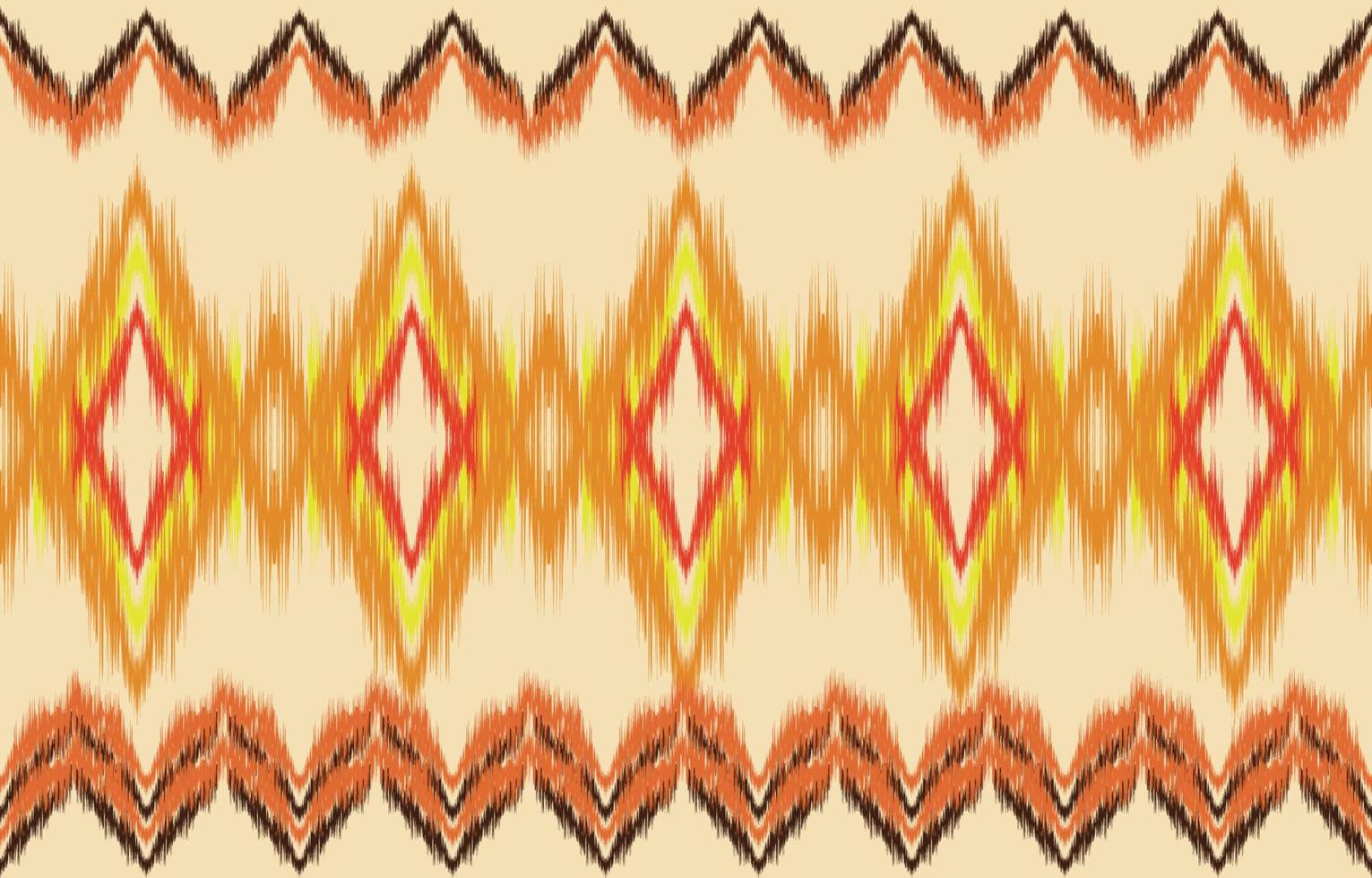 tela ikat de patrones sin fisuras estilo de bordado tradicional étnico geométrico. diseño para fondo, alfombra, estera, sarong, ropa, ilustración vectorial. vector