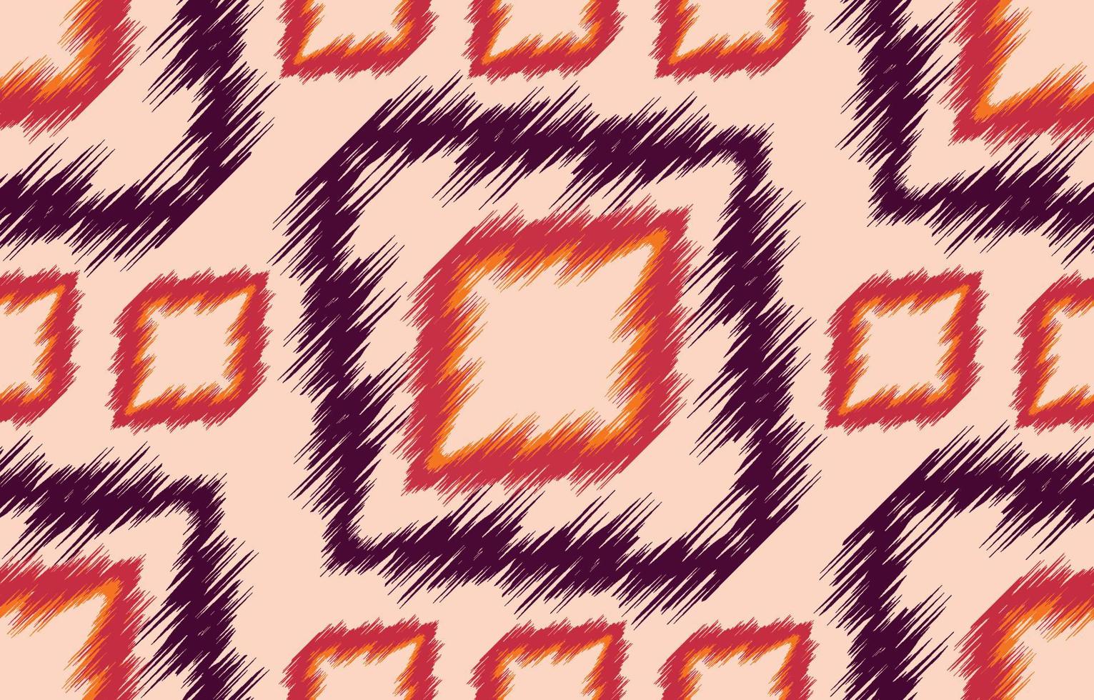 tela ikat de patrones sin fisuras estilo de bordado tradicional étnico geométrico. diseño para fondo, alfombra, estera, sarong, ropa, ilustración vectorial. vector