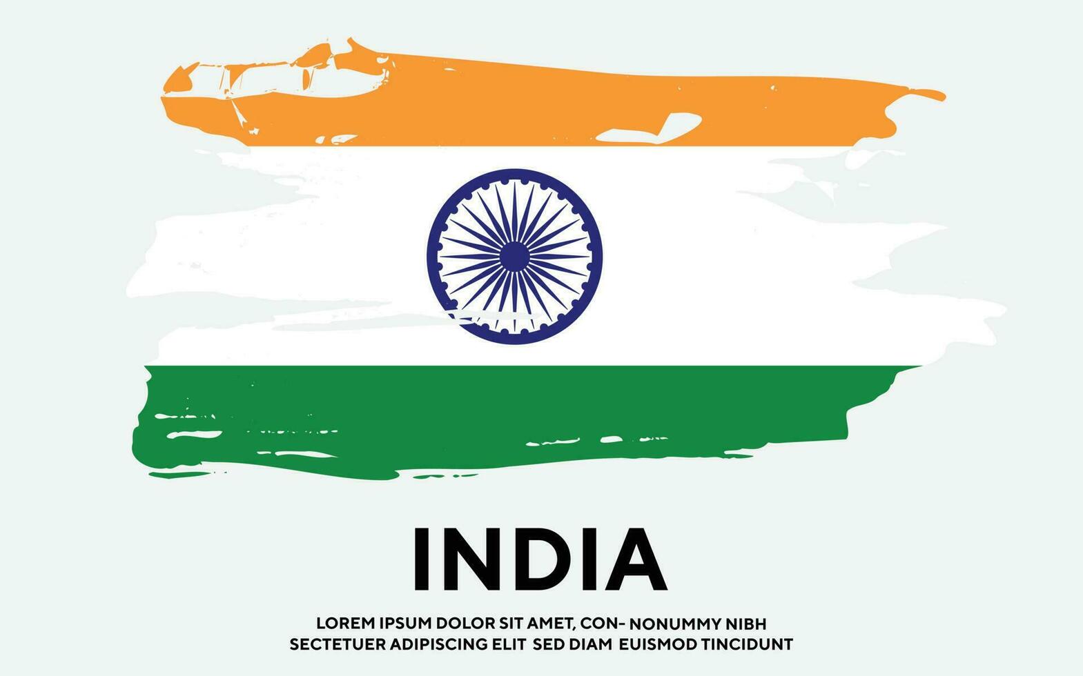 vector de diseño de bandera india profesional de textura grunge desvanecida