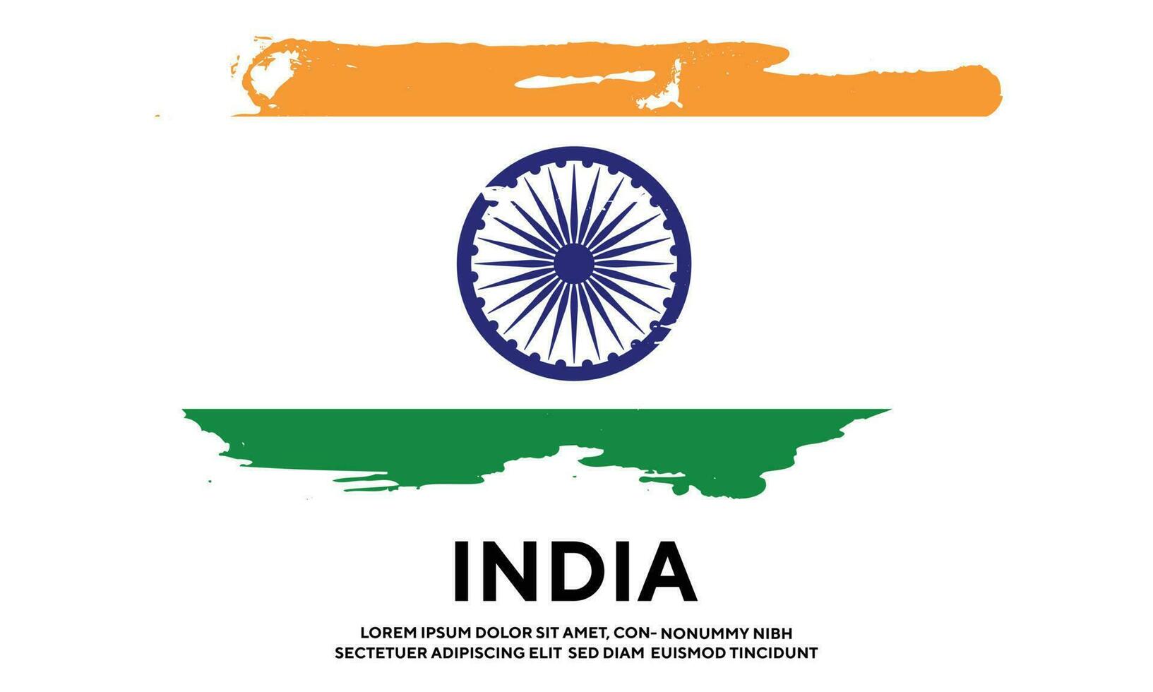 diseño de bandera de textura grunge indio colorido profesional vector