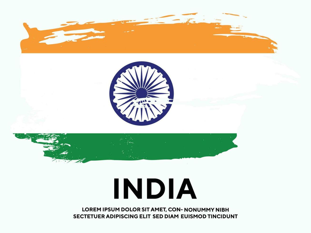 vector de diseño de bandera india de textura grunge nueva desvanecida