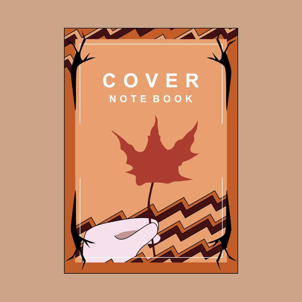 Auntum Cover Notebook Template Vector