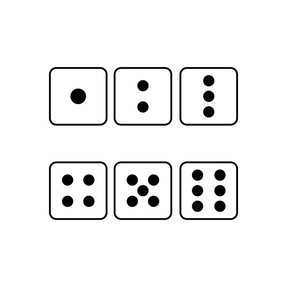 dice icon simple vector