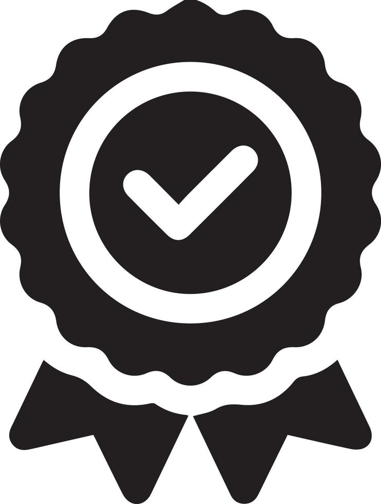 certified medal icon. Approval check symbol collection vector