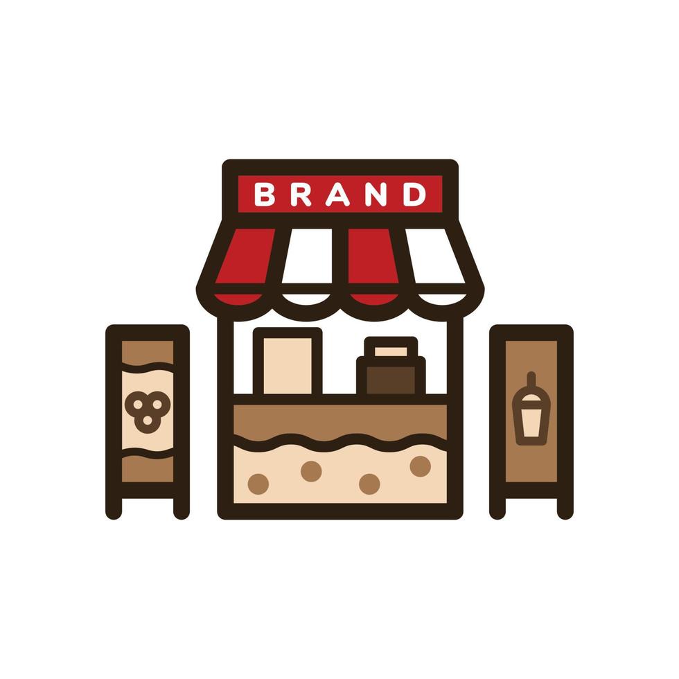 Bubble tea store, Vector, Icon and Illustration. vector