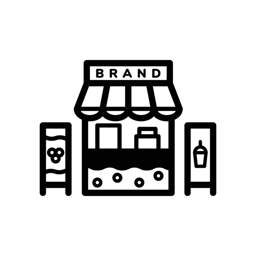 tienda de té de burbujas elemento de diseño plano, vector e ilustración.