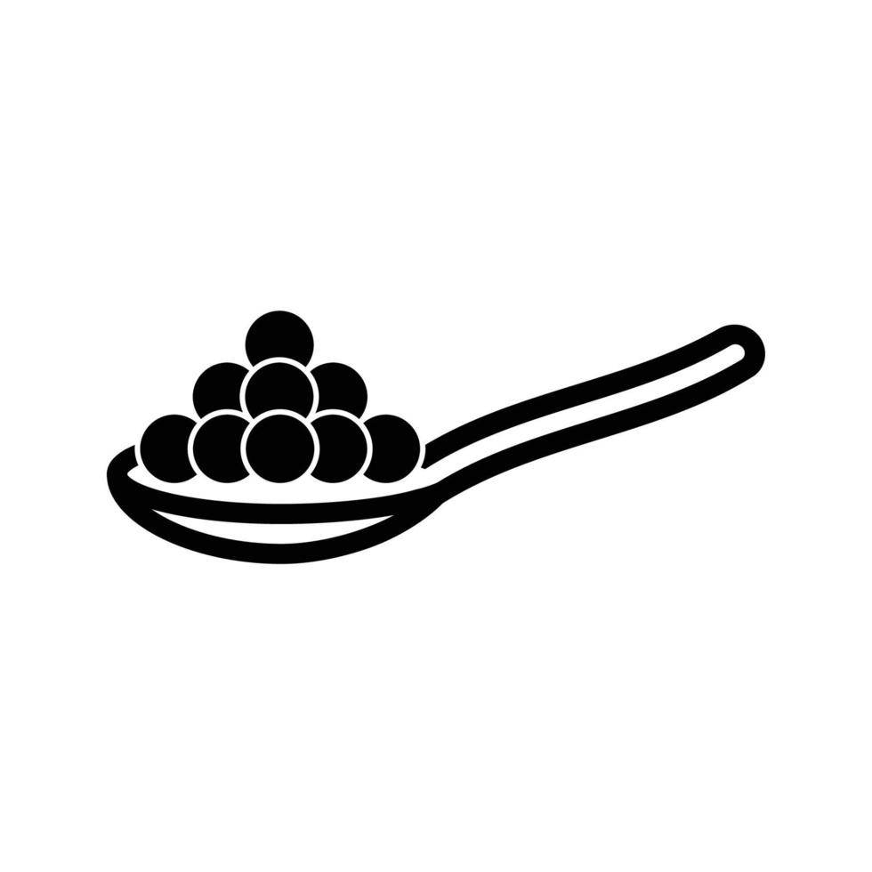 Pearl scoop spoon, Vector, Icon, Illustration. vector