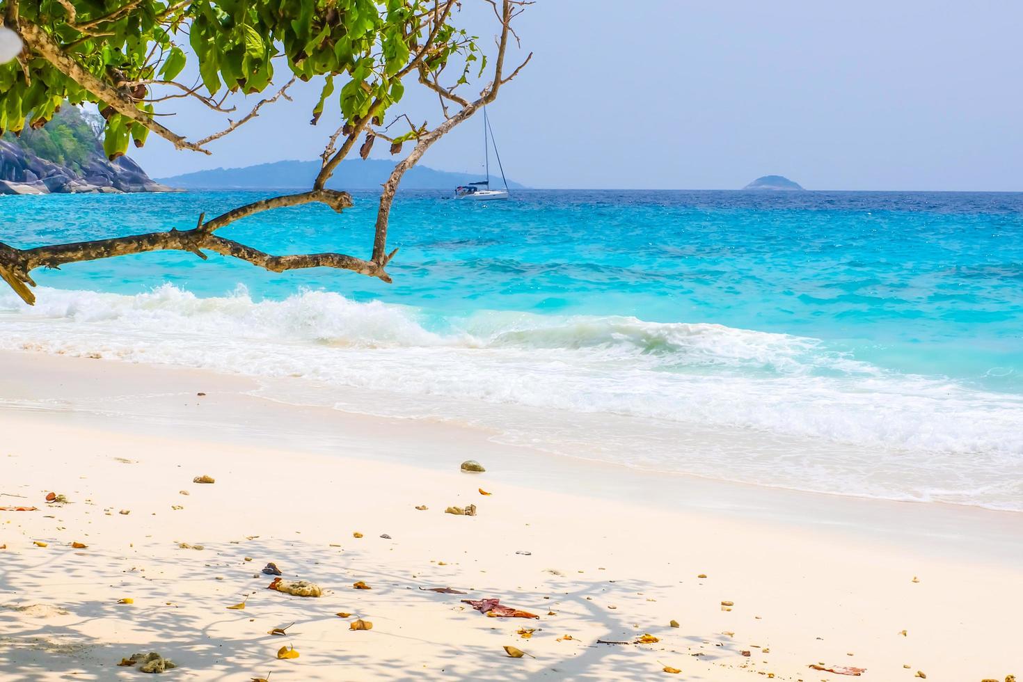 Similan island of Beautiful sea and blue sky at thailand photo