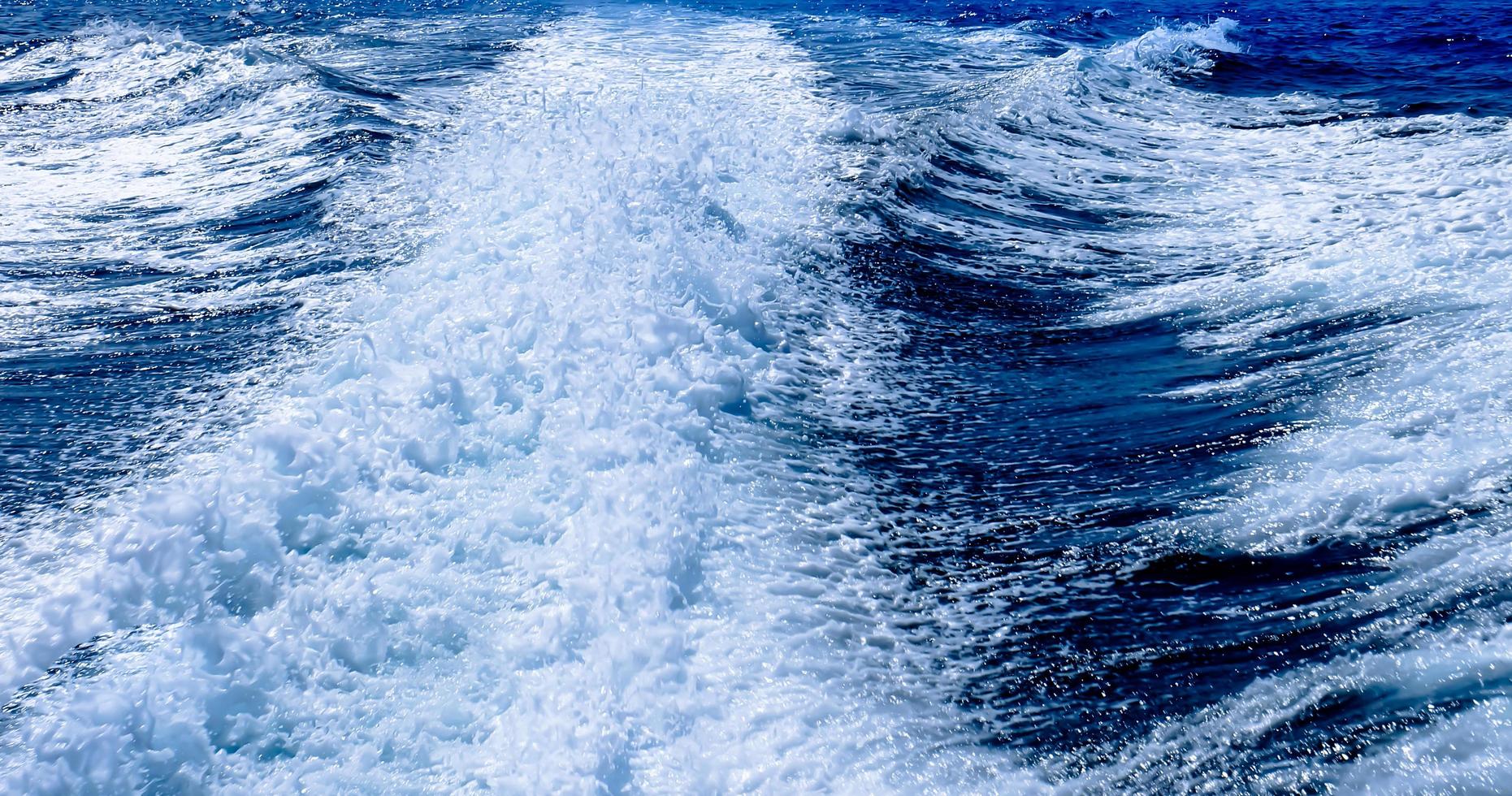 Sea waves in ocean blue photo