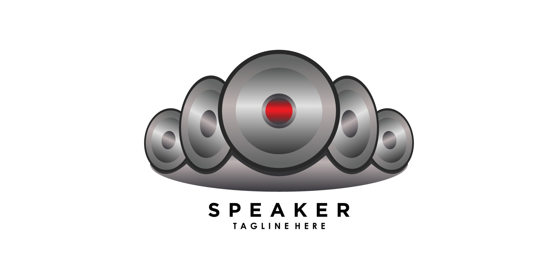 speaker sound system logo design with creative concept premium vector 11964444 Vector Art at