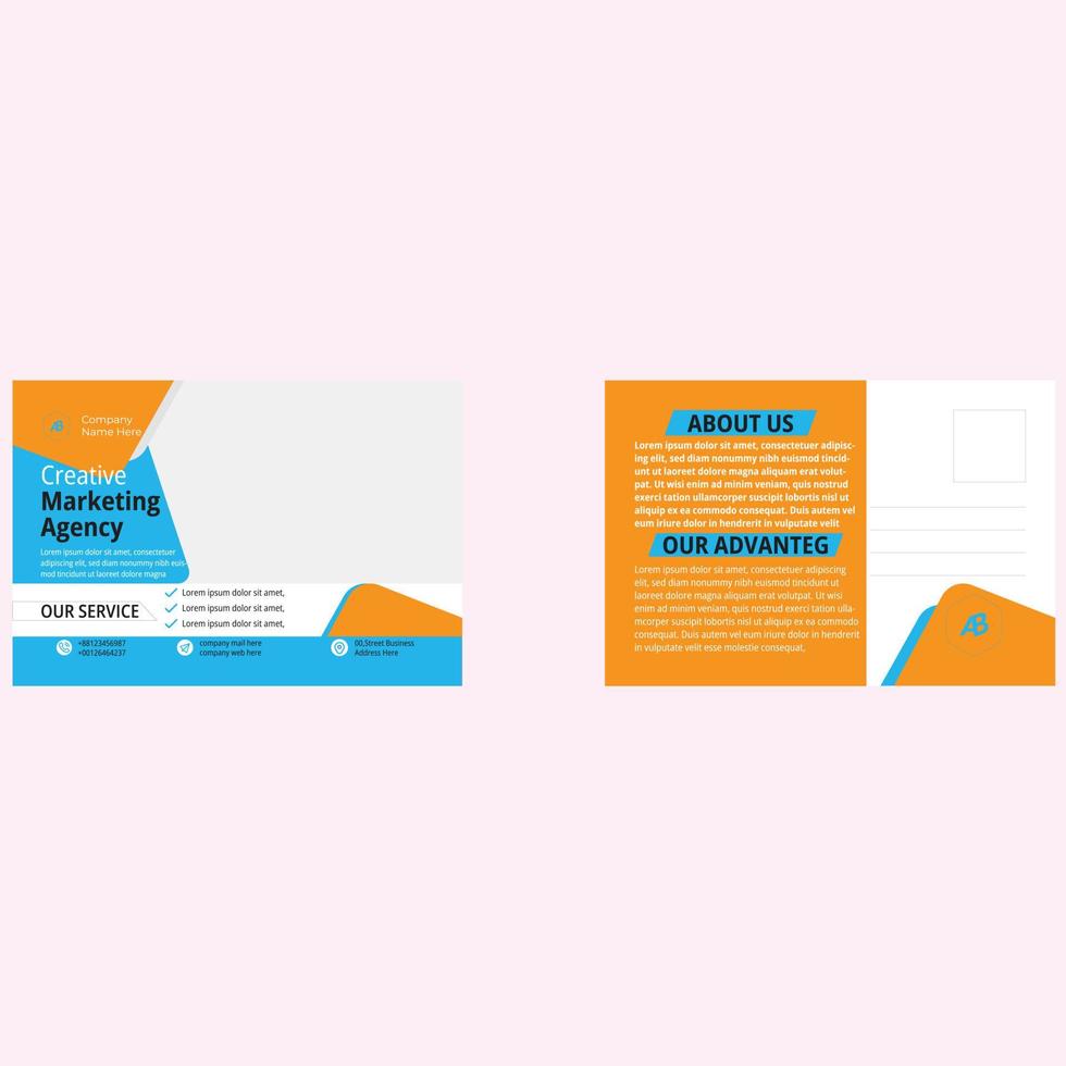 postcard design tamplte vector