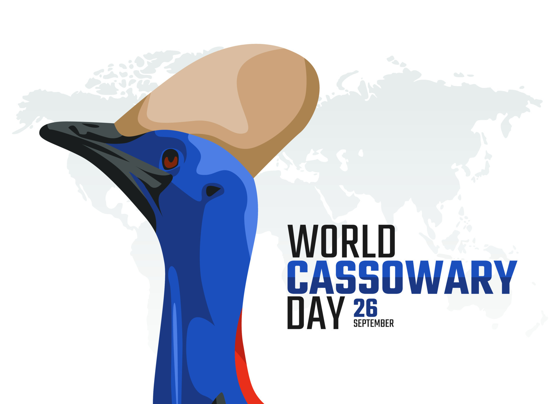 vector graphic of world cassowary day good for world cassowary day