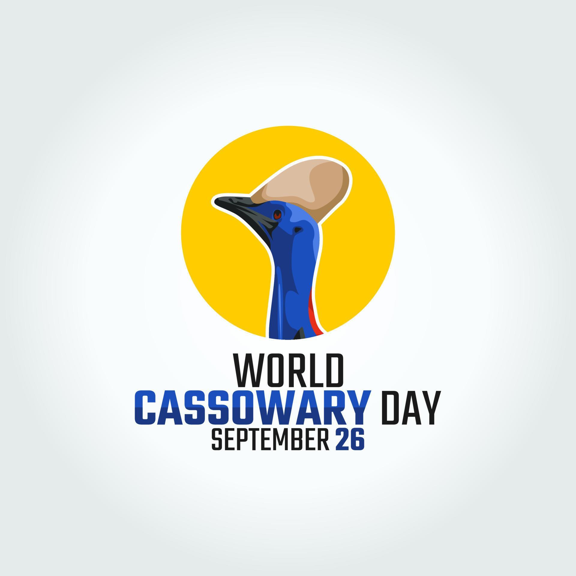 vector graphic of world cassowary day good for world cassowary day