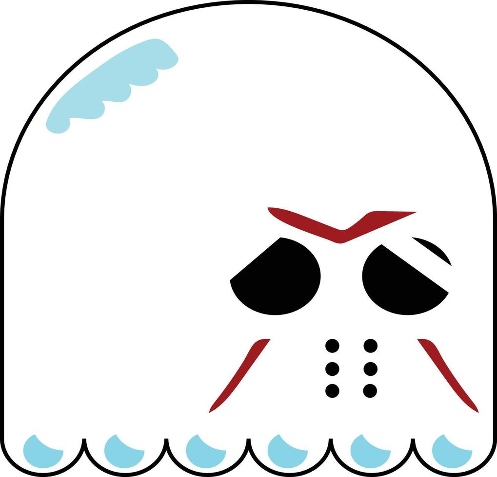 Sad ghost design for the Halloween vector