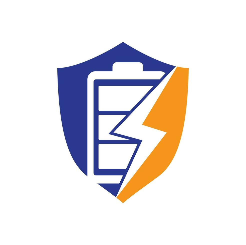 Power Battery Logo Design Template. Battery fast Charge logo design. Battery power and flash lightning bolt logo icon. vector