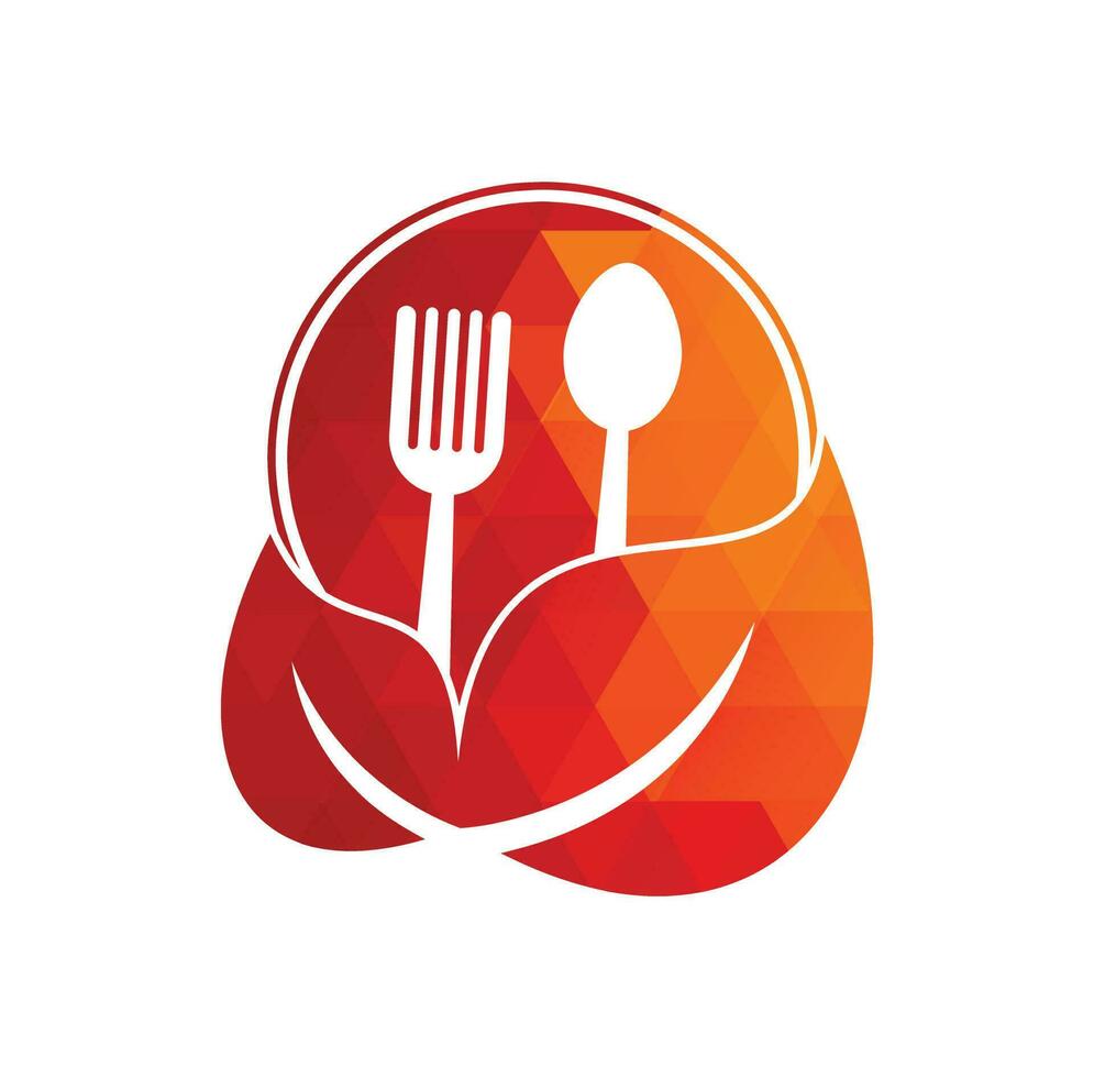 plantilla de logotipo de alimentos saludables. diseño del logotipo de alimentos orgánicos de la naturaleza. vector