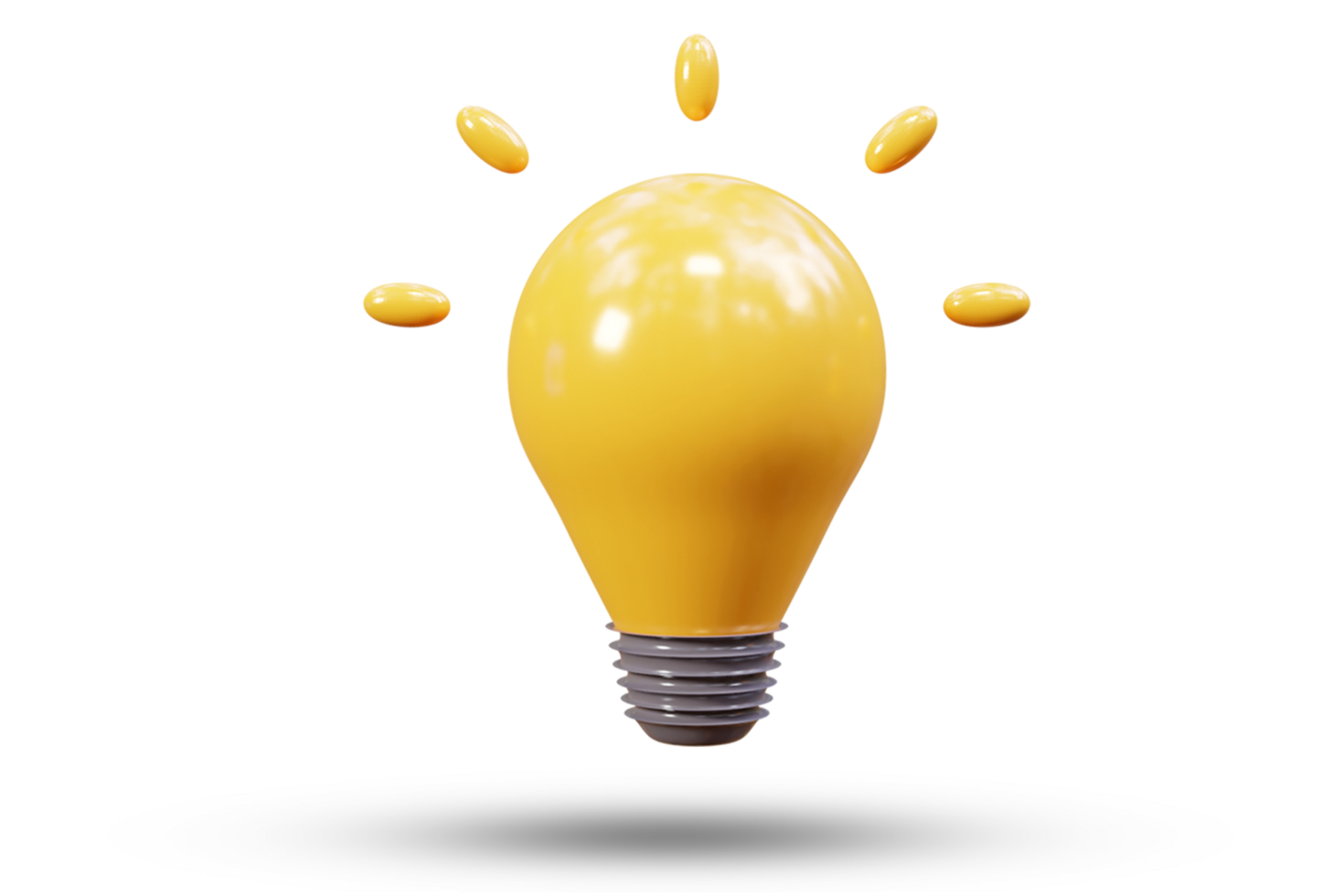 3d rendering bulb or creative idea bulb png