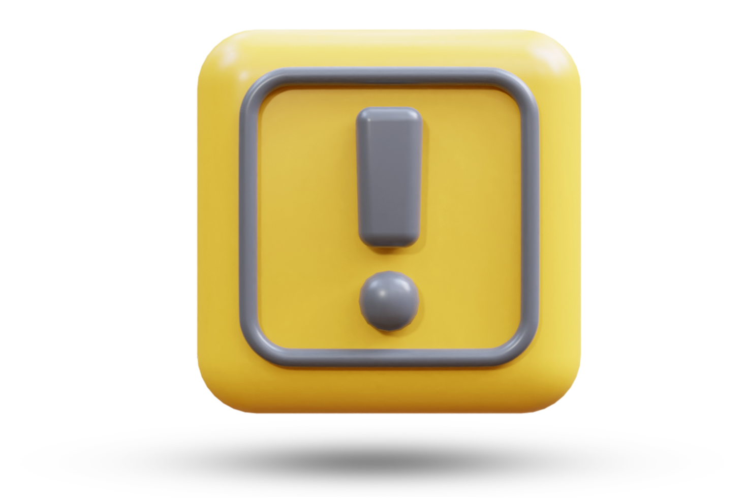 3d rendering alert warning or traffic sign png
