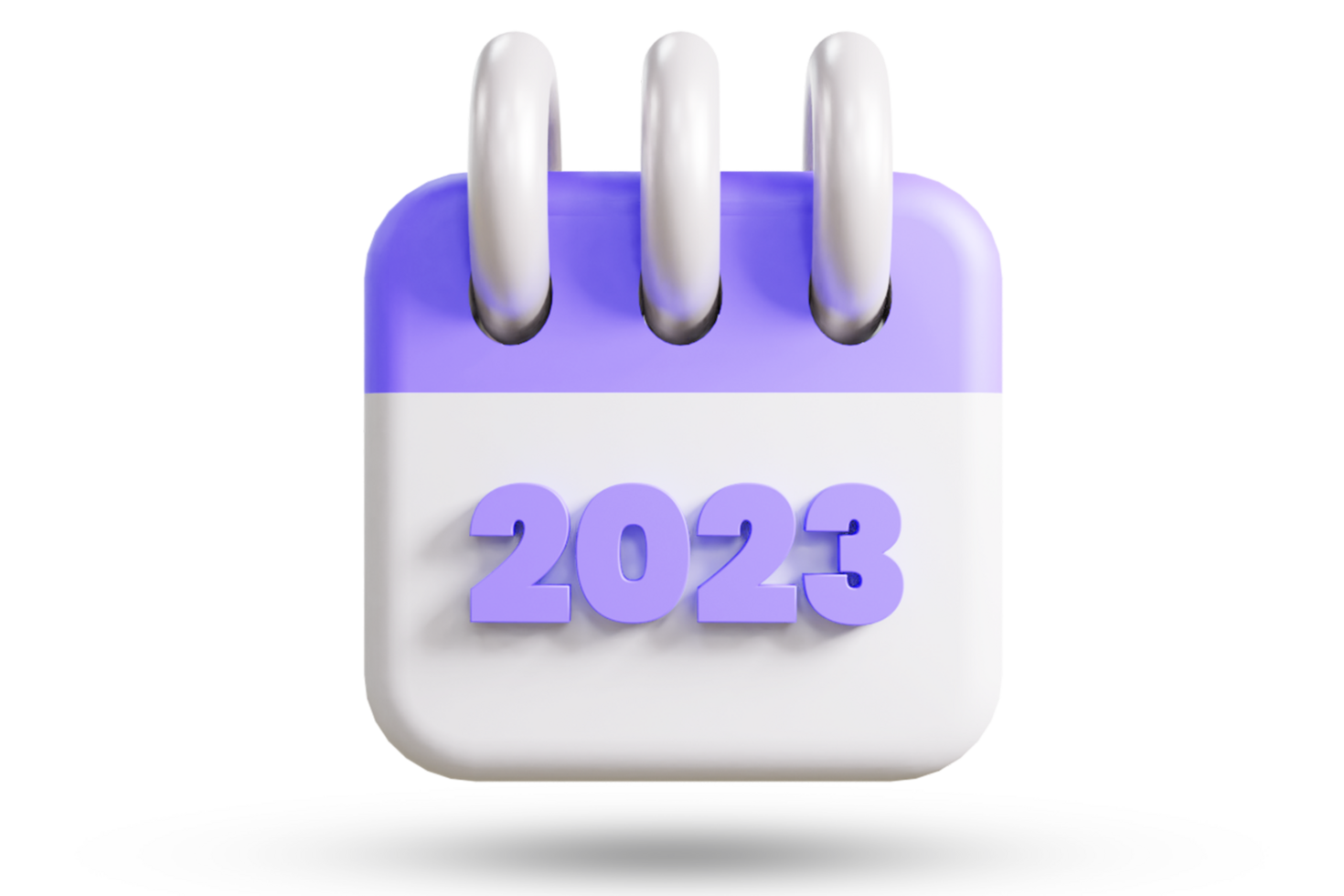 2023 year calendar with 3d render png