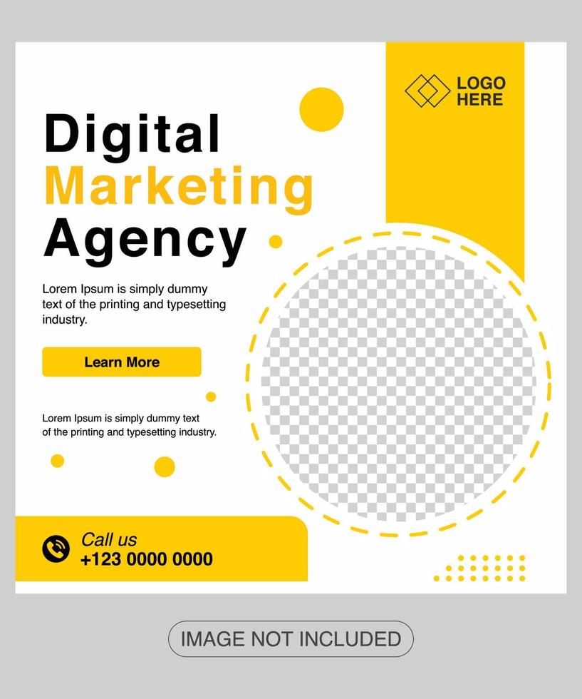 Digital Marketing Social Media Post Banner Template vector