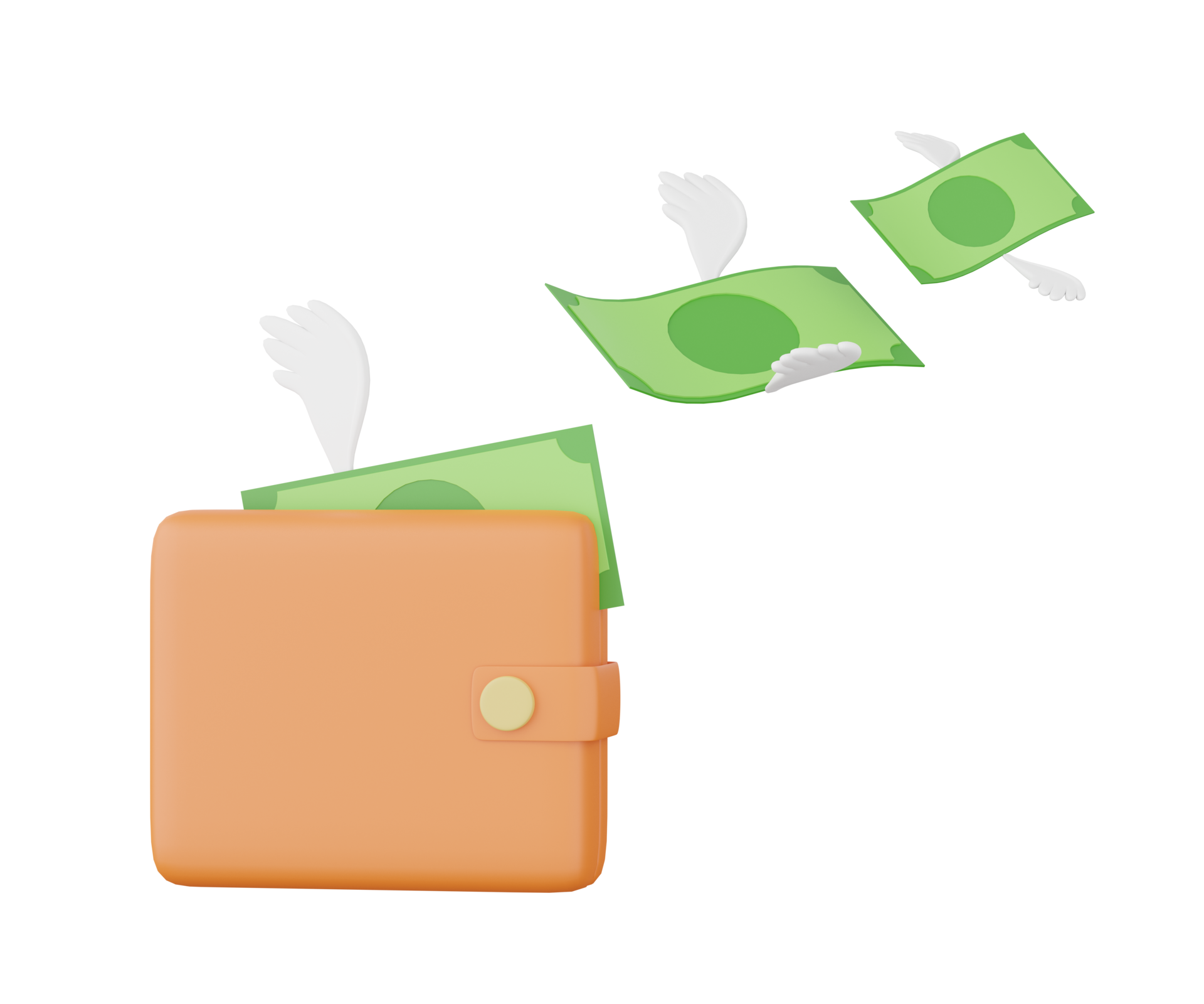 Free 3d wallet with cash flying away 11965017 PNG with Transparent