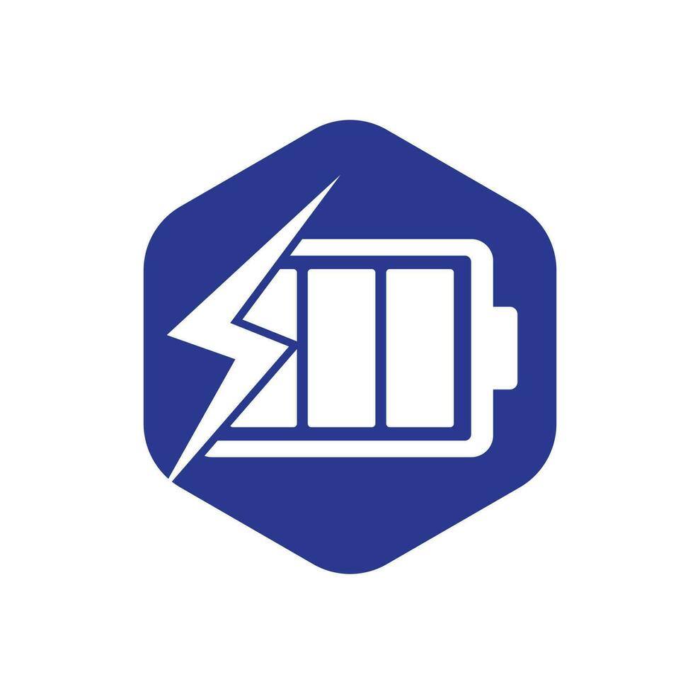 Battery Charging vector icon. Quick and fast charge logo icon.