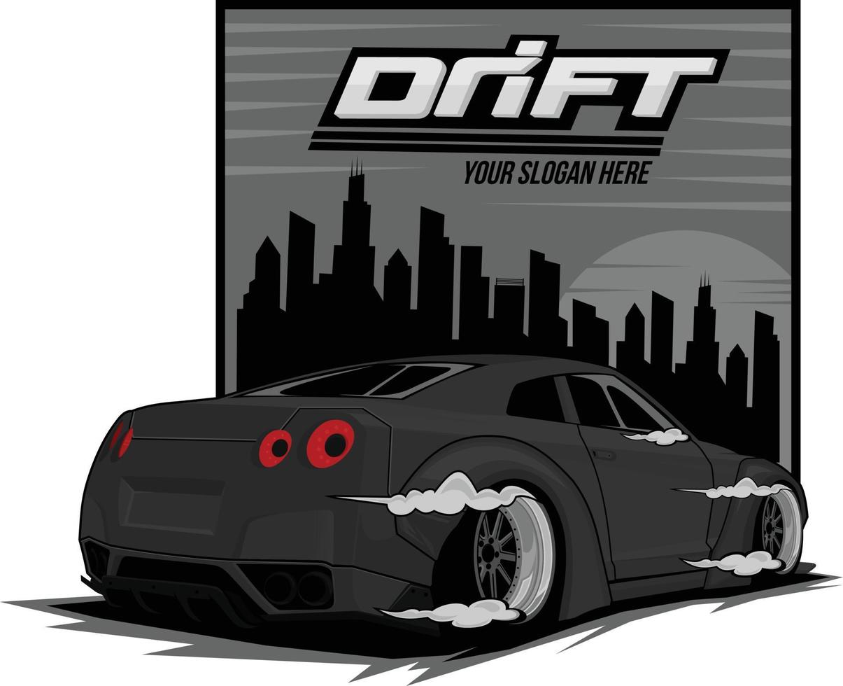 drift car in the city 11965767 Vector Art at Vecteezy