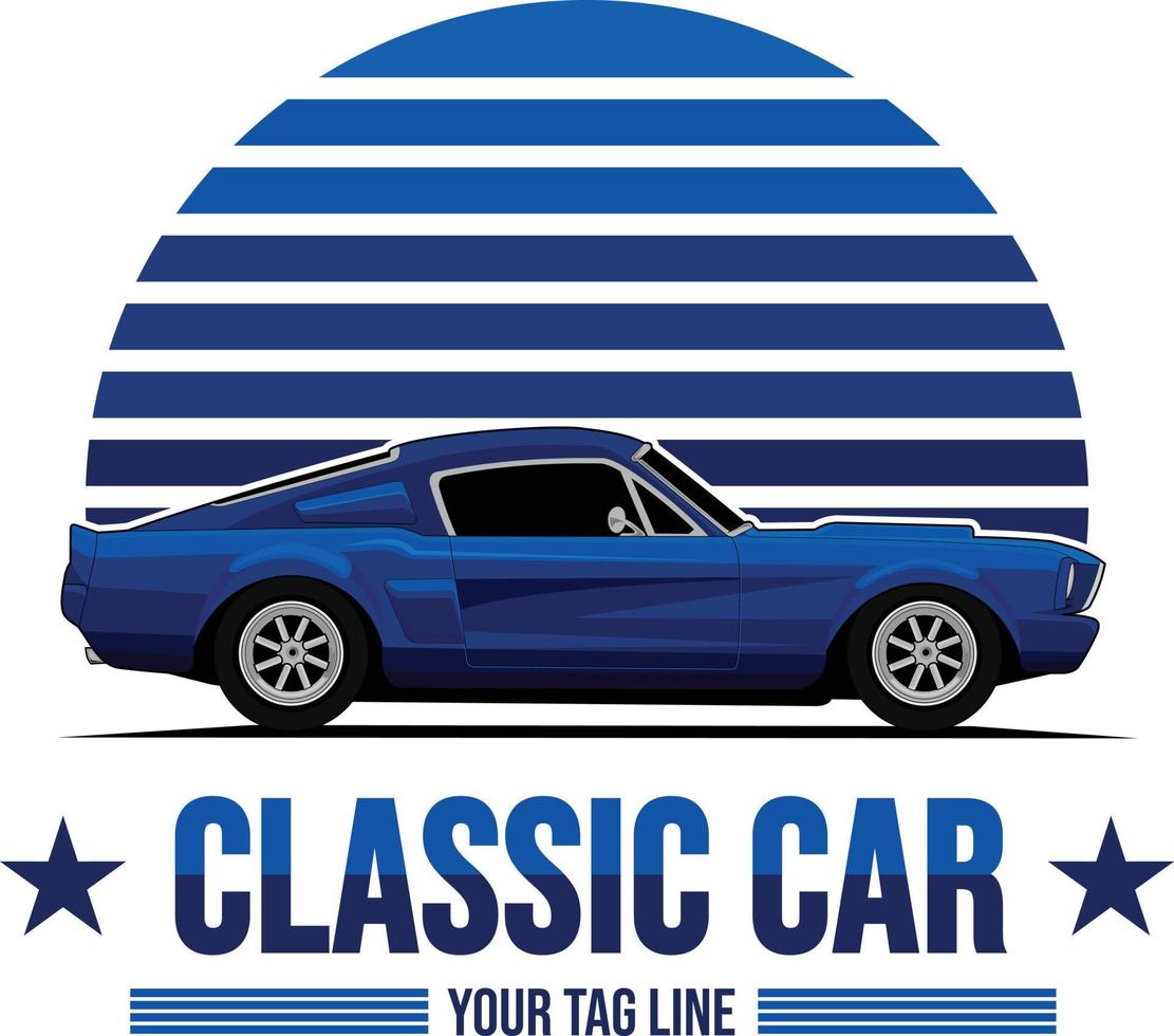 Classic car  logo vector