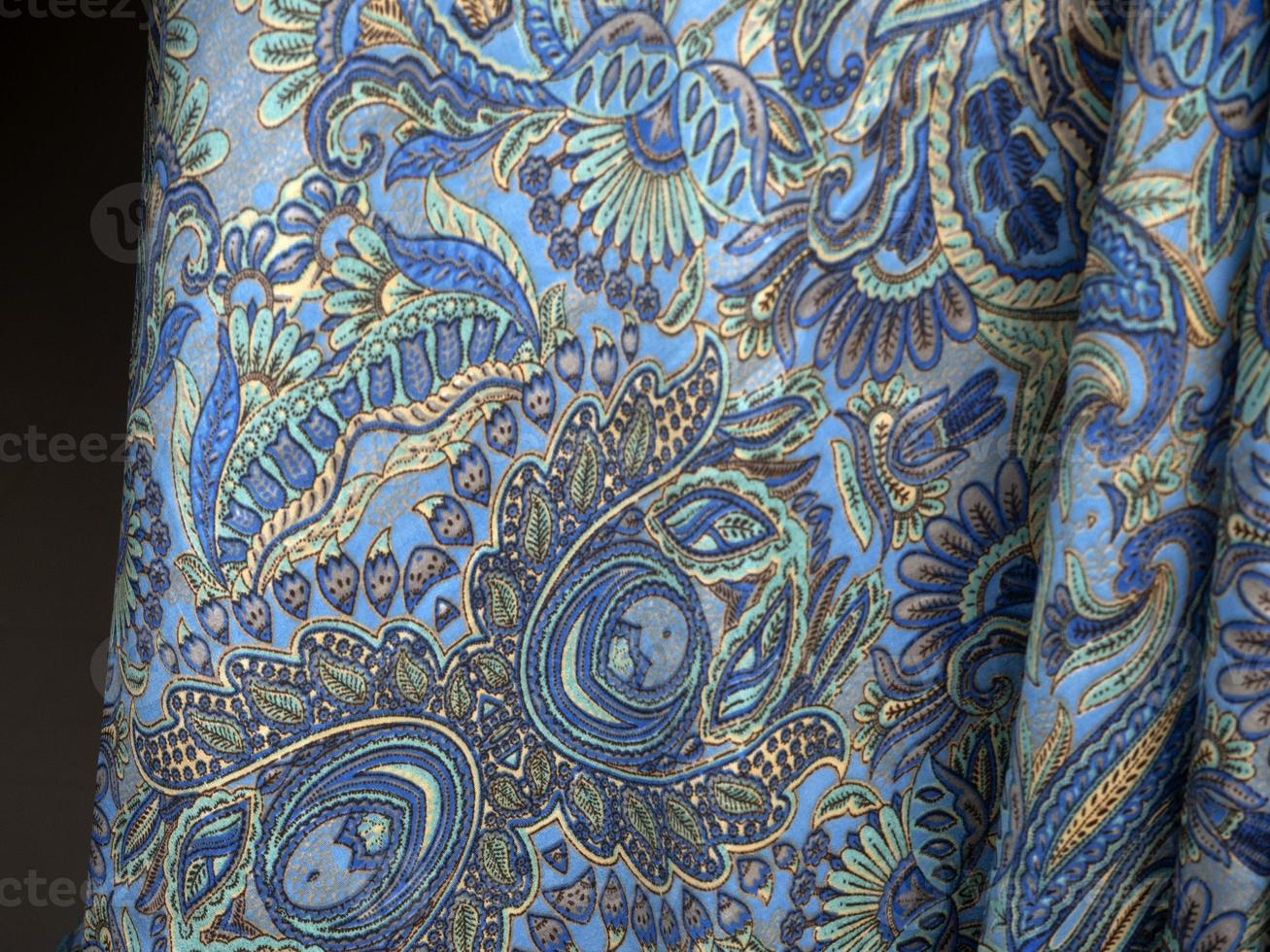 oriental style indian fabric detail photo