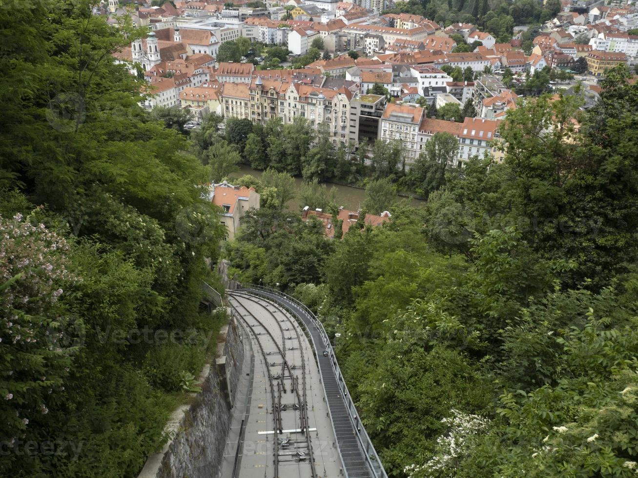 graz austria funicular ferrocarril transporte foto