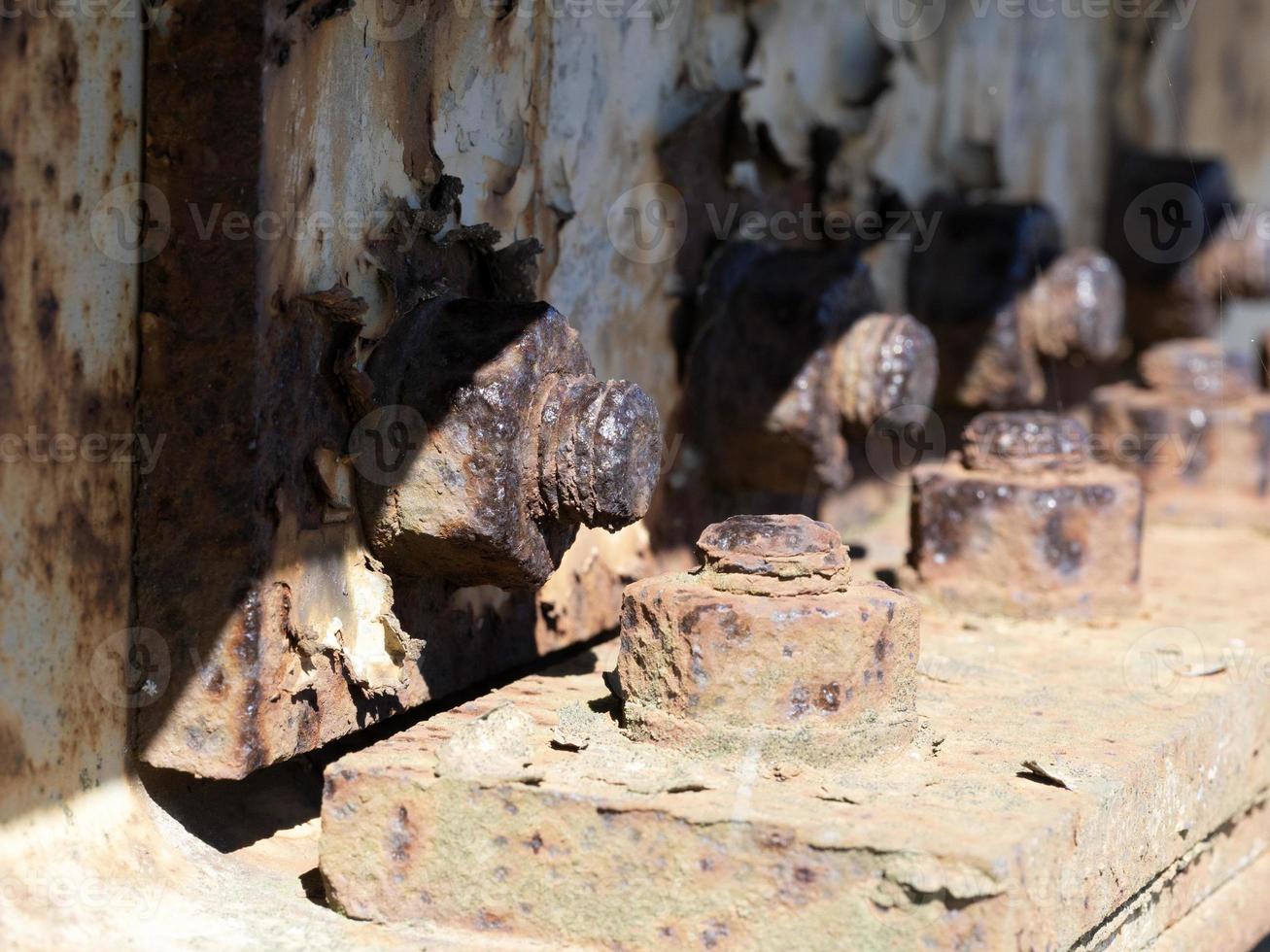 rusted bolt steel bridge photo