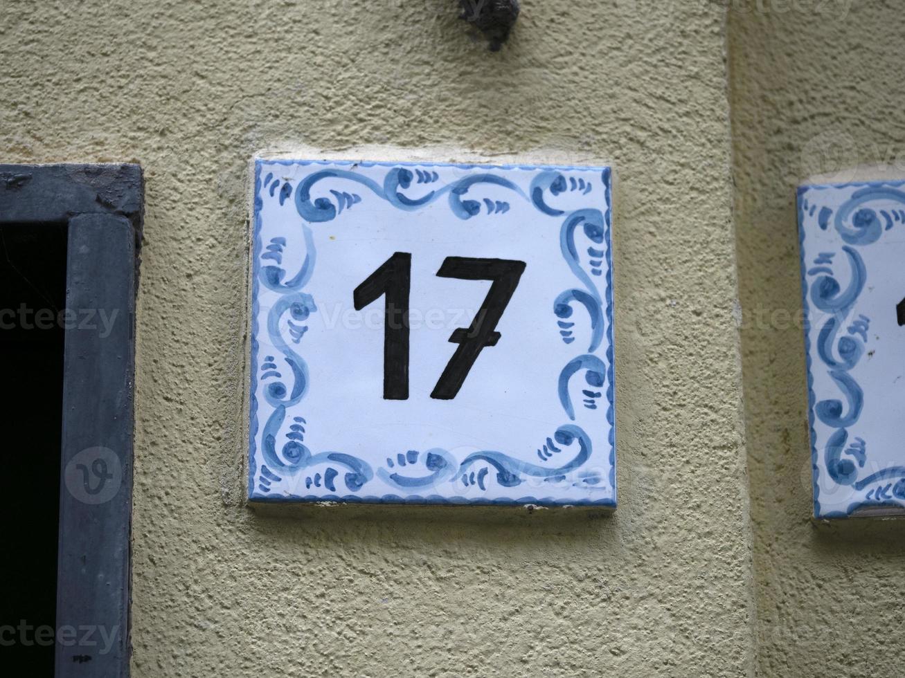 Ceramic tile number 17 photo