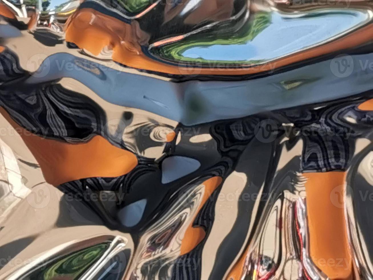 Metallic liquid reflection background photo