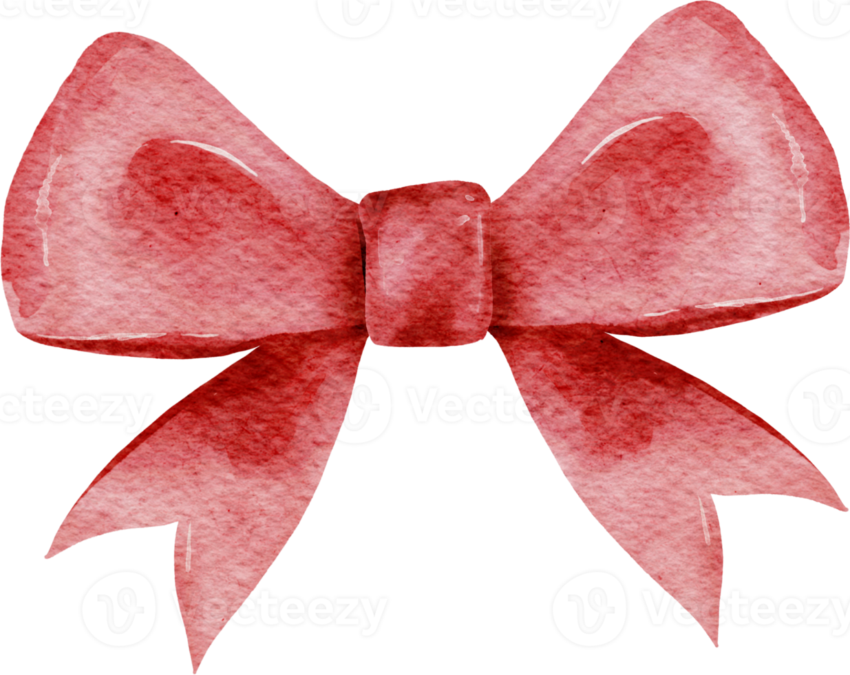 Red Pink Bow ribbon watercolor png