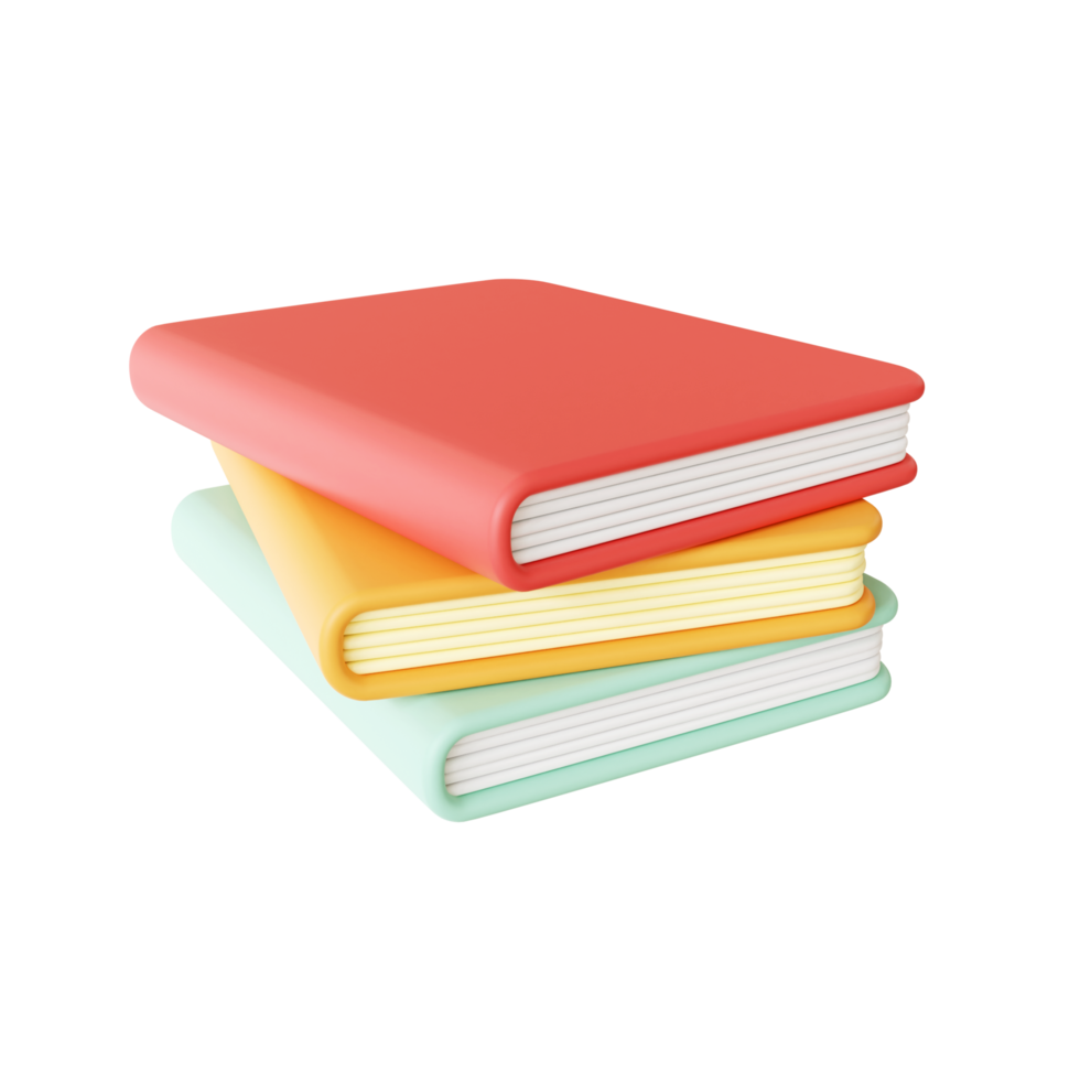 Books 3d illustration png