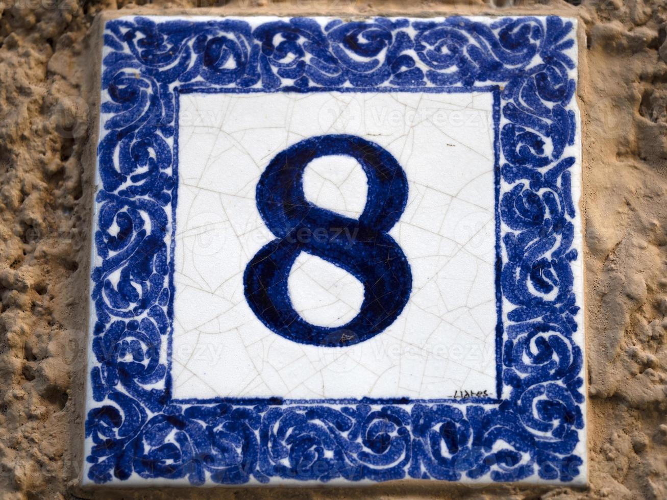 Ceramic tile number 8 photo