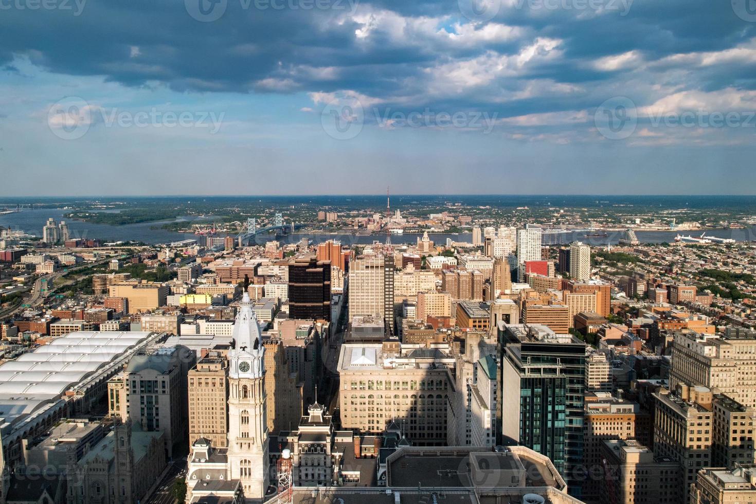 Philadelphia aerial view pano cityscape landscape photo