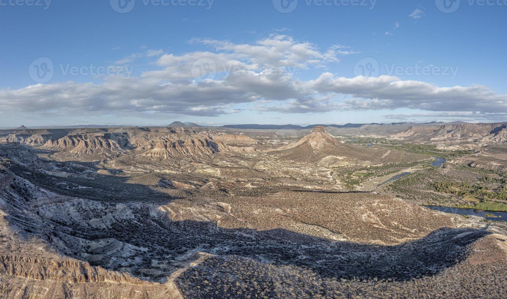 mexico baja california sur la purisima rio y rock mountain paisaje aereo foto