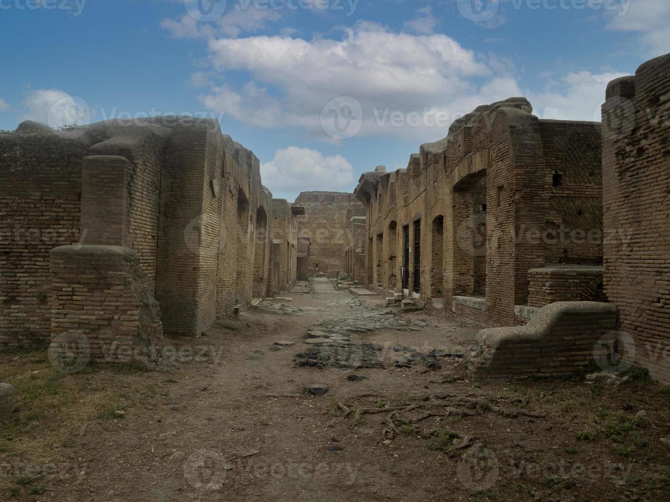 old ancient ostia archeological ruins photo