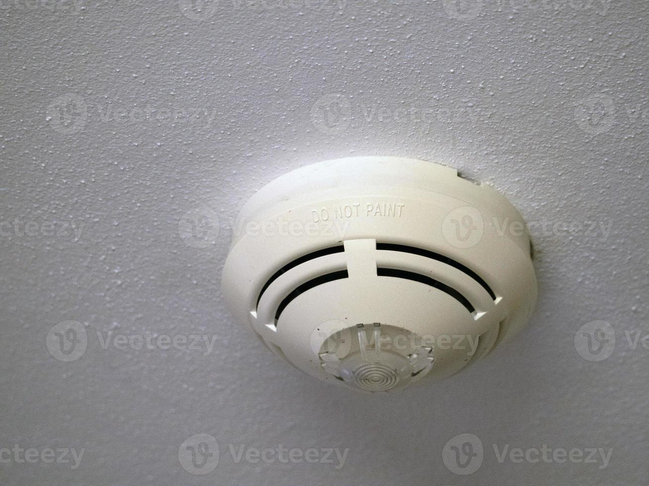 Hotel smoke sensor ceiling alarm photo