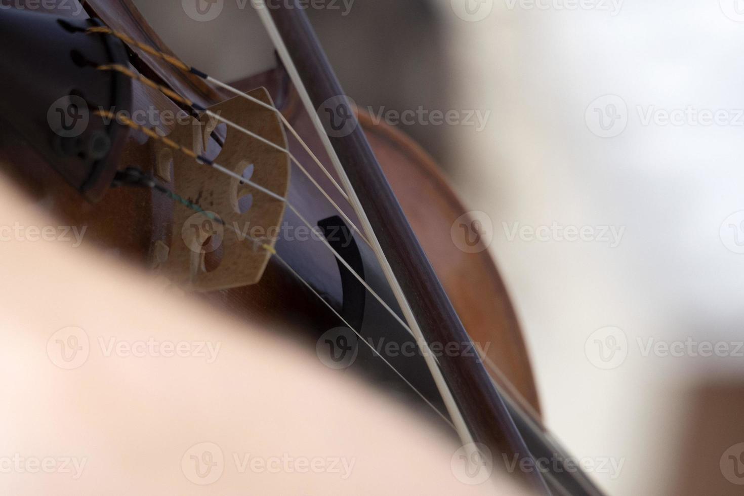 playing violin close up detail photo