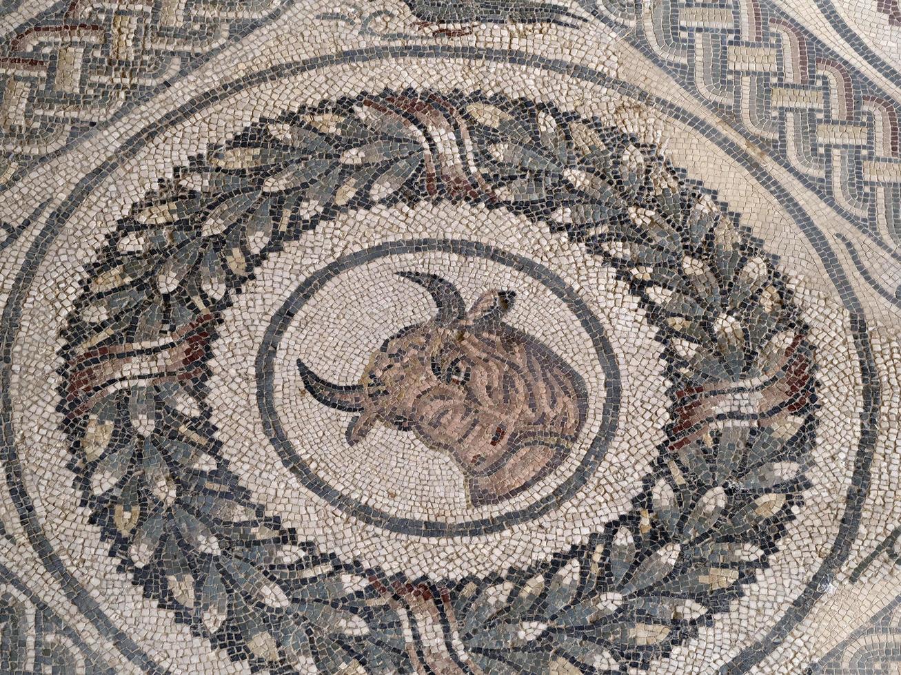 Ancient Roman mosaic of Villa del Casale, Sicily photo