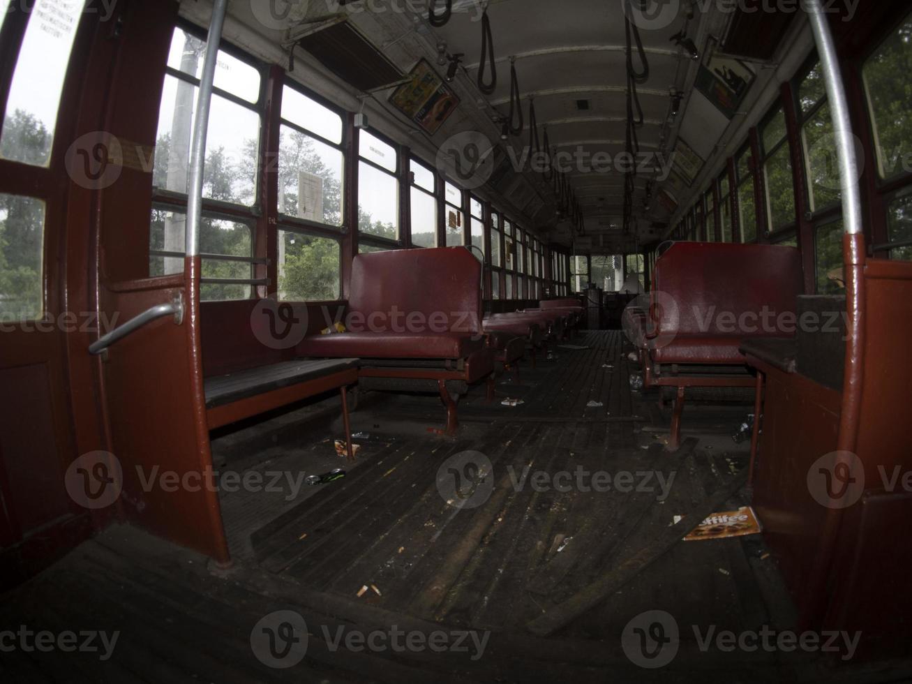 old new york tram red wagon 1939 photo