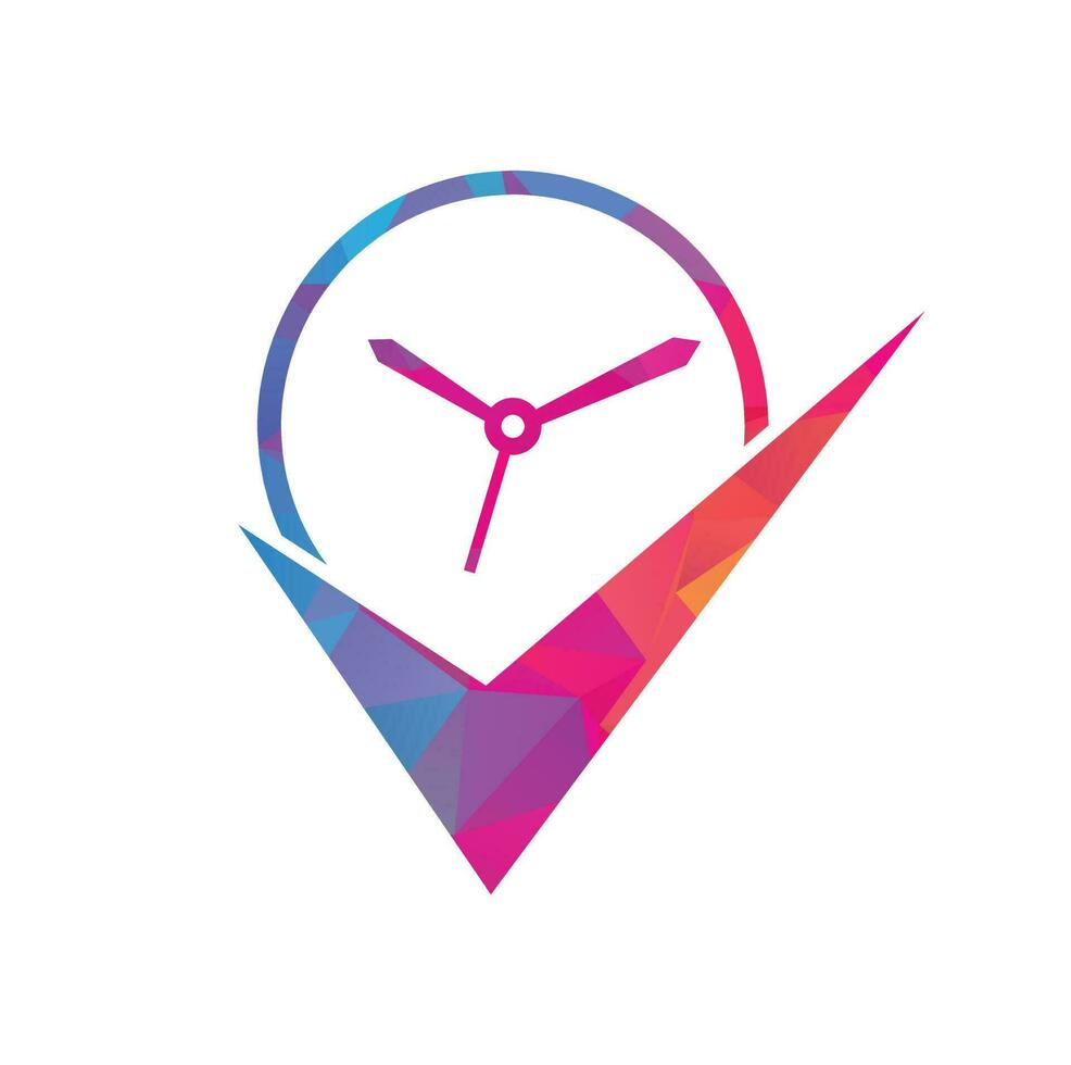 Check Time Logo Design Template. Stopwatch logo. vector