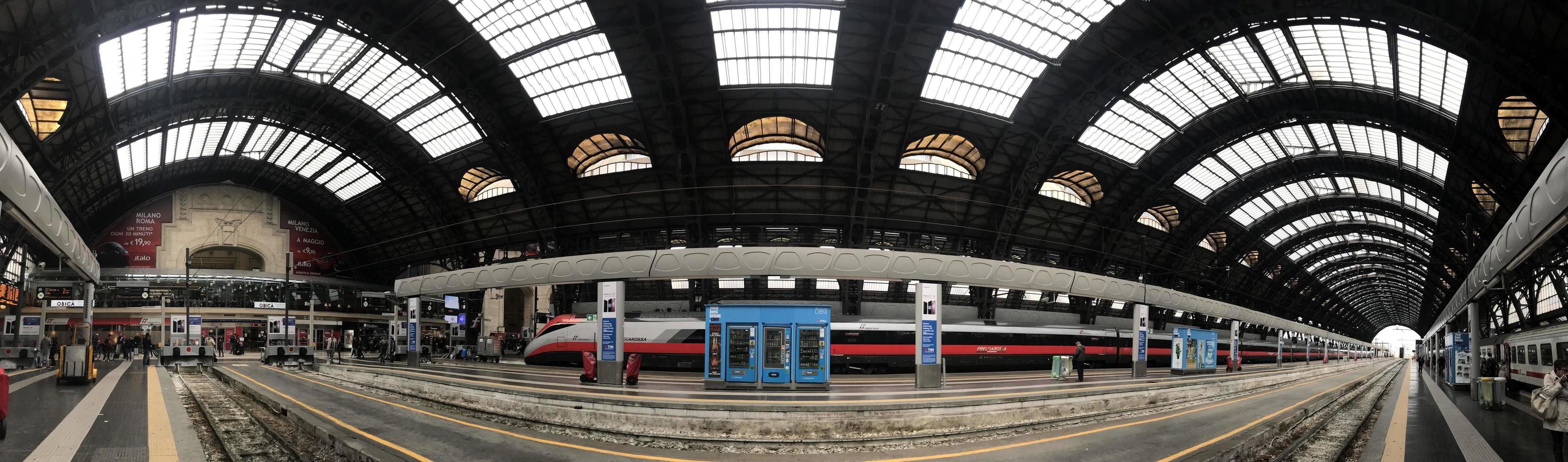 MILAN, ITALY - APRIL 9 2018 - Milan Central railway station crow photo